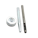 15mm 4-Part Metal Press Studs (Silver Back Snaps/(100 Sets)) with Hand Fixing Tool