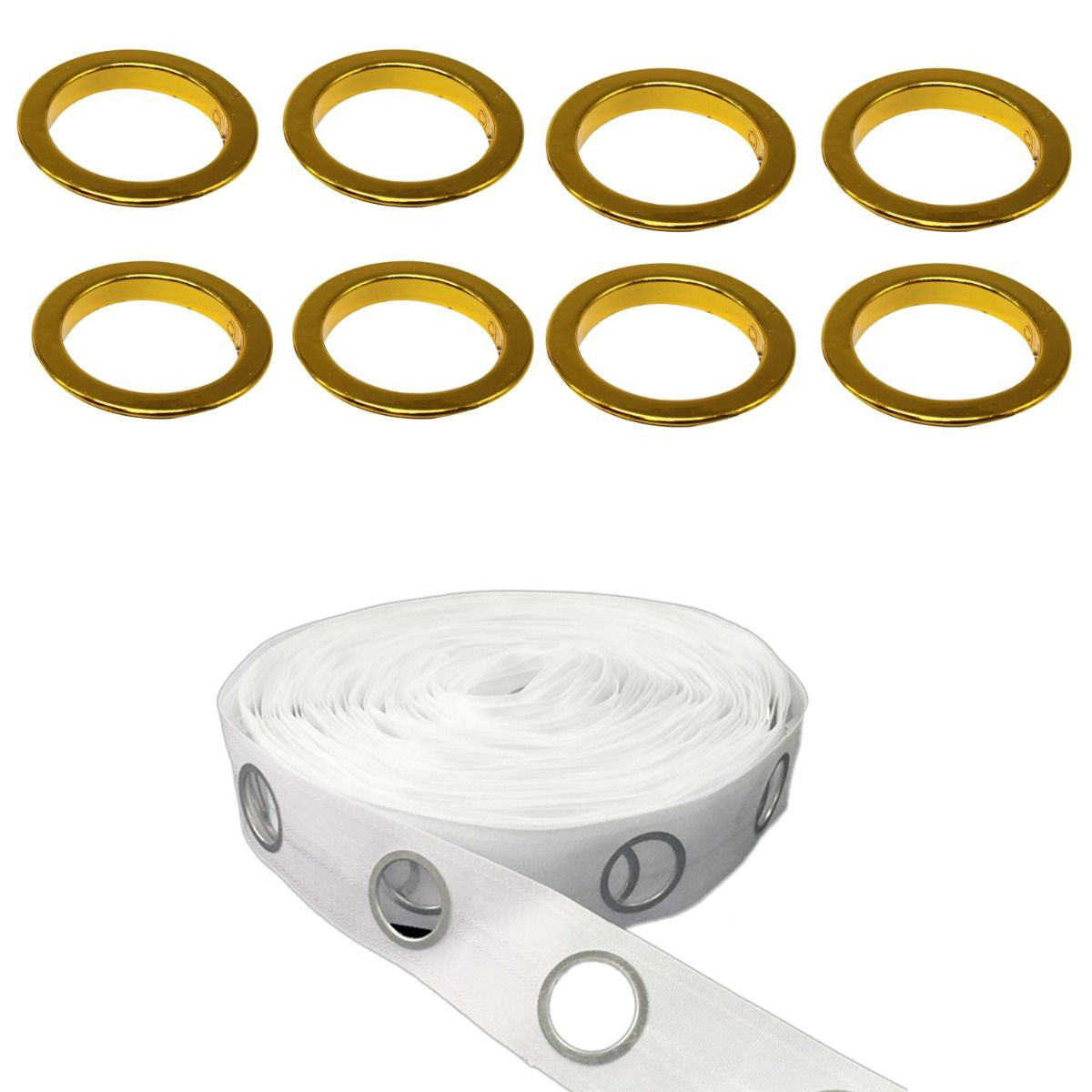 40mm Eyelet Curtain Heading Tape - 1m