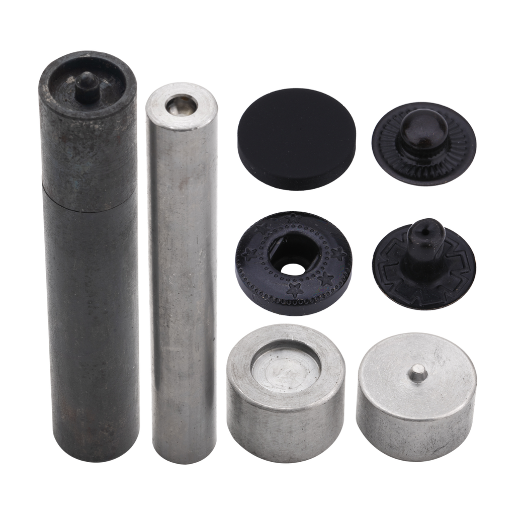 Flat Cap S Spring Press Studs with Fixing Hand Tool (10 Sets)