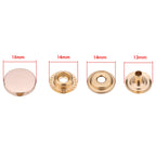 4-Part Flat Cap Press Studs (10 Sets)