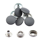 15mm Press Studs with Colour Caps and Silver Components - Small (10 Sets)