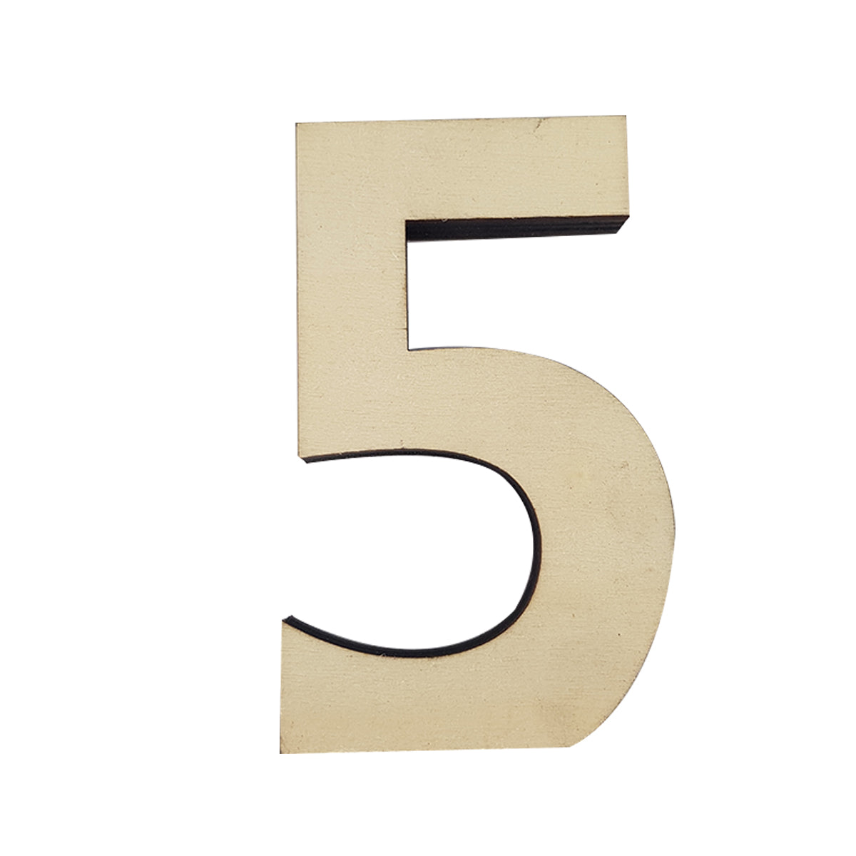 Large Wooden Flat Bottom Number