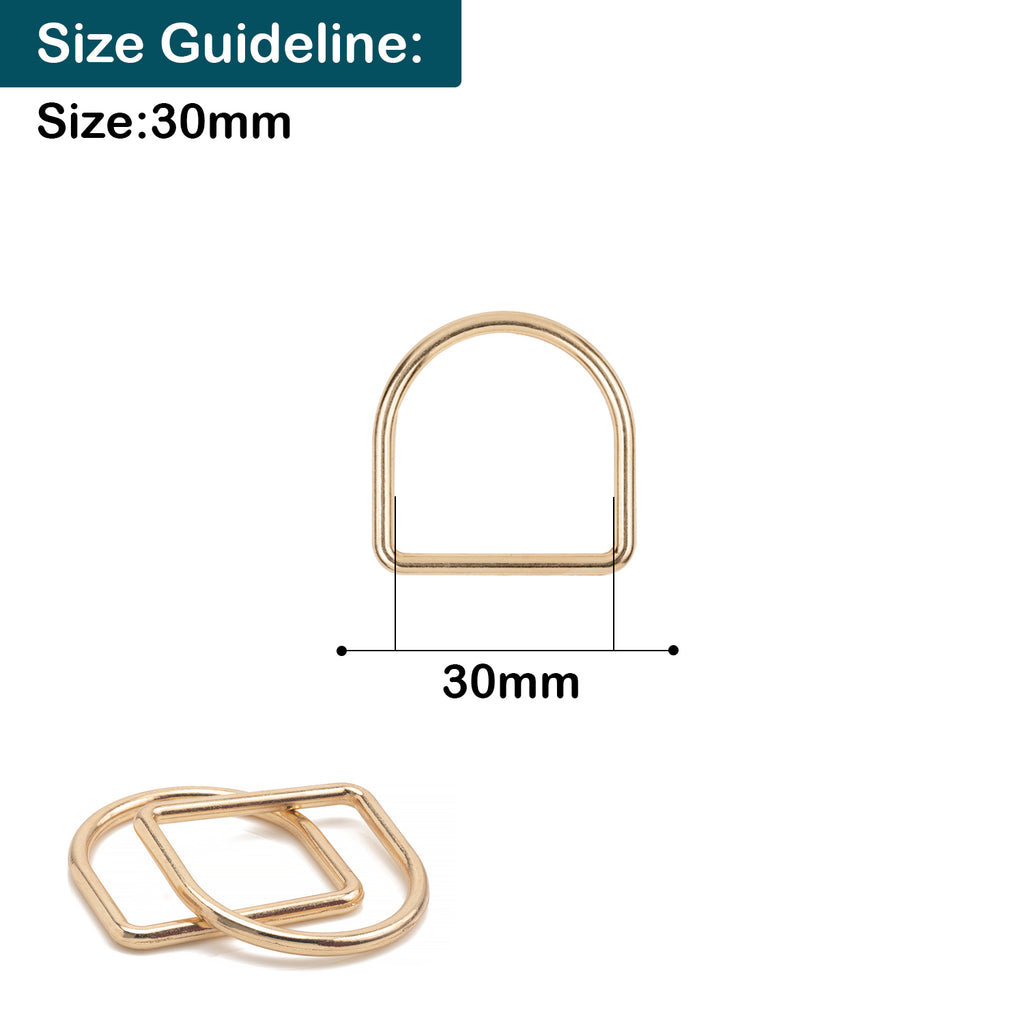 Welded Metal D-Rings - (Pack of 10)