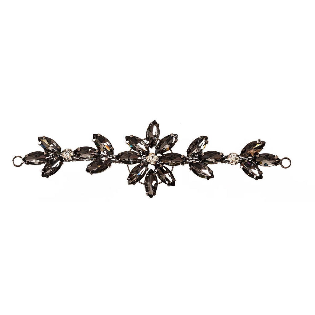 Sew-On Diamante Flower Motif