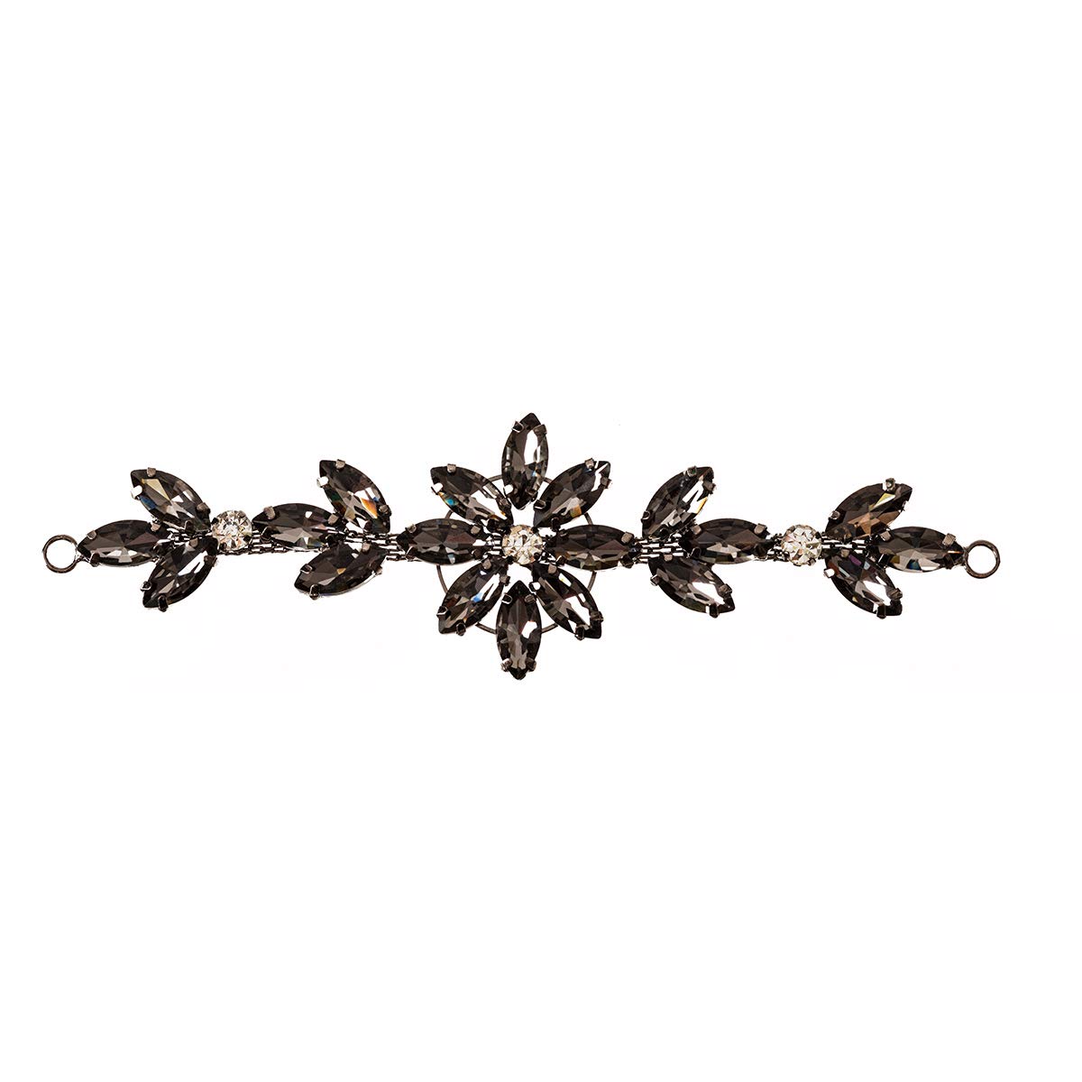 Sew-On Diamante Flower Motif