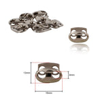 Metal Cord Lock Spring Loaded Stop Toggle Fastener - (Pack of 2)