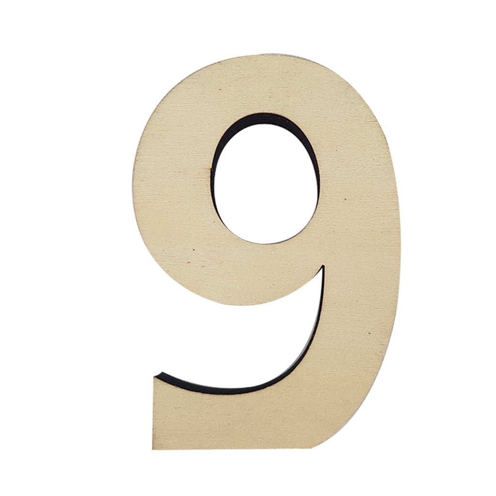 Large Wooden Flat Bottom Number