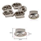 Metal Cord Lock Spring Loaded Stop Toggle Fastener - (Pack of 2)