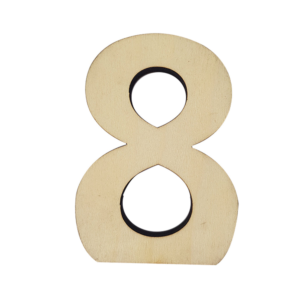 Large Wooden Flat Bottom Number
