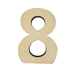 Large Wooden Flat Bottom Number