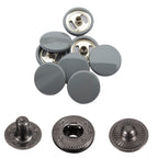 15mm S Spring Press Studs with Colour Caps and Gunmetal Components - (10 Sets)