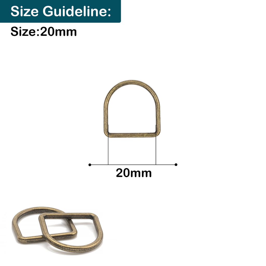 Welded Metal D-Rings - (Pack of 10)
