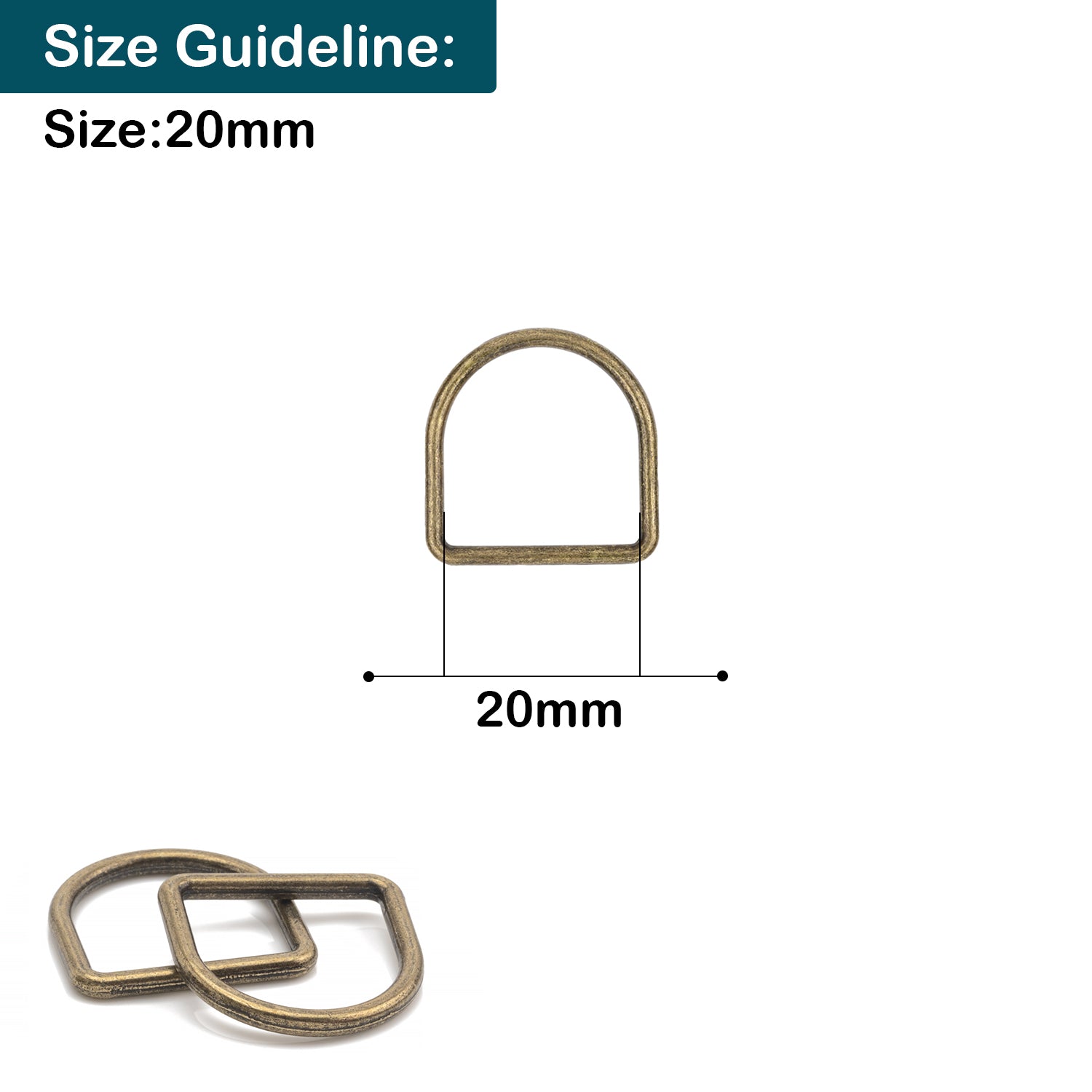Welded Metal D-Rings - (Pack of 10)