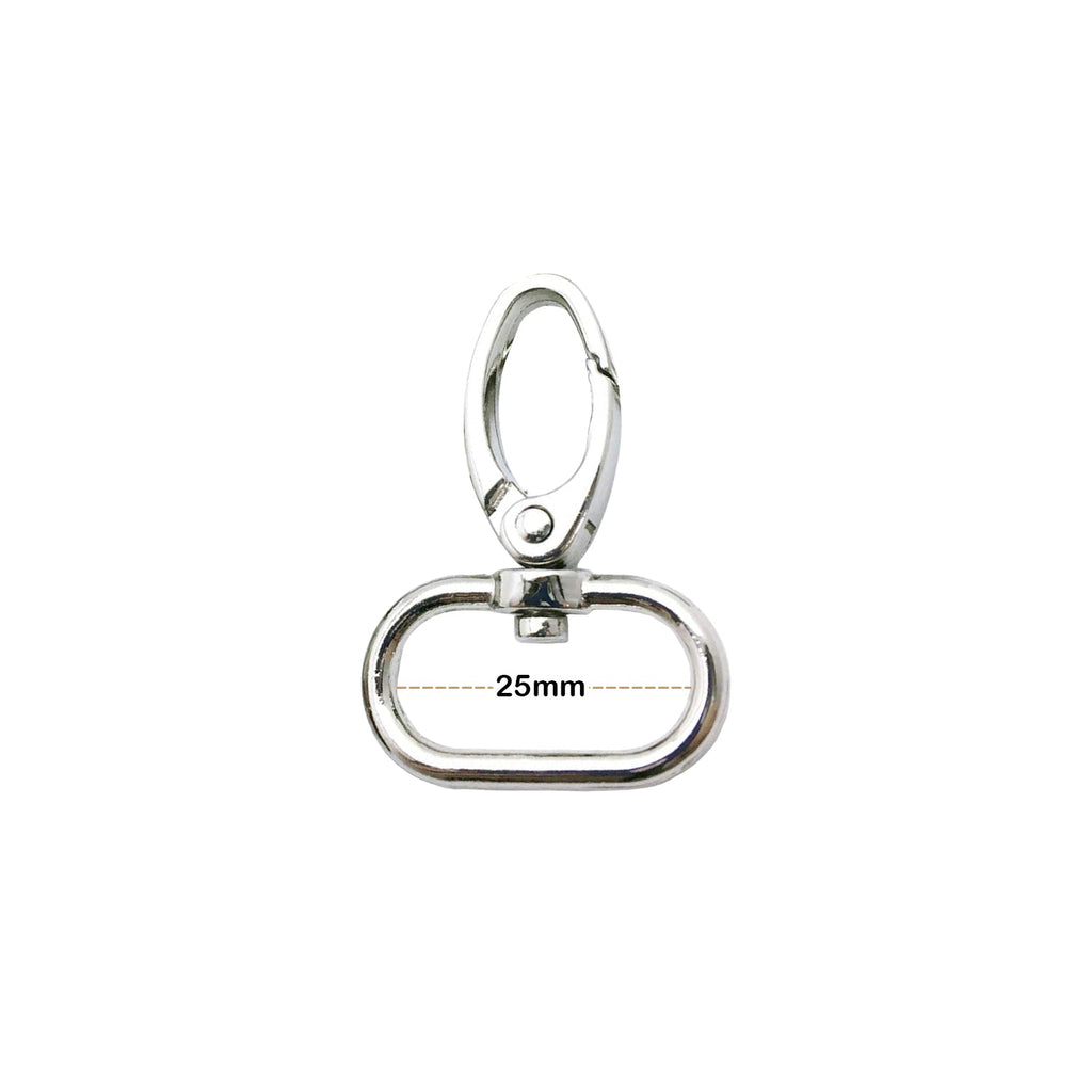 Swivel Clasp Snap Hooks with Rounded Rectangle Ring (Pack of 2)