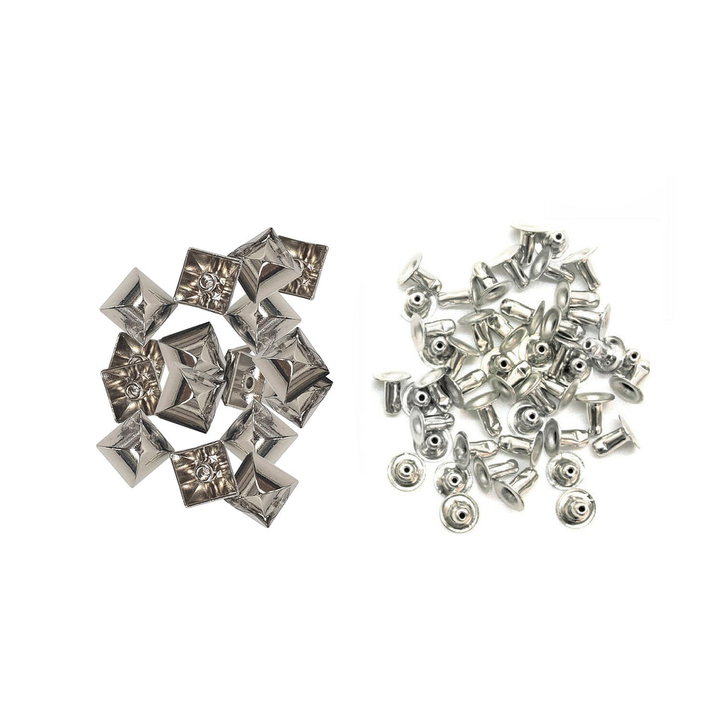 15mm Plastic Pyramids with Rivets (Pack of 100)