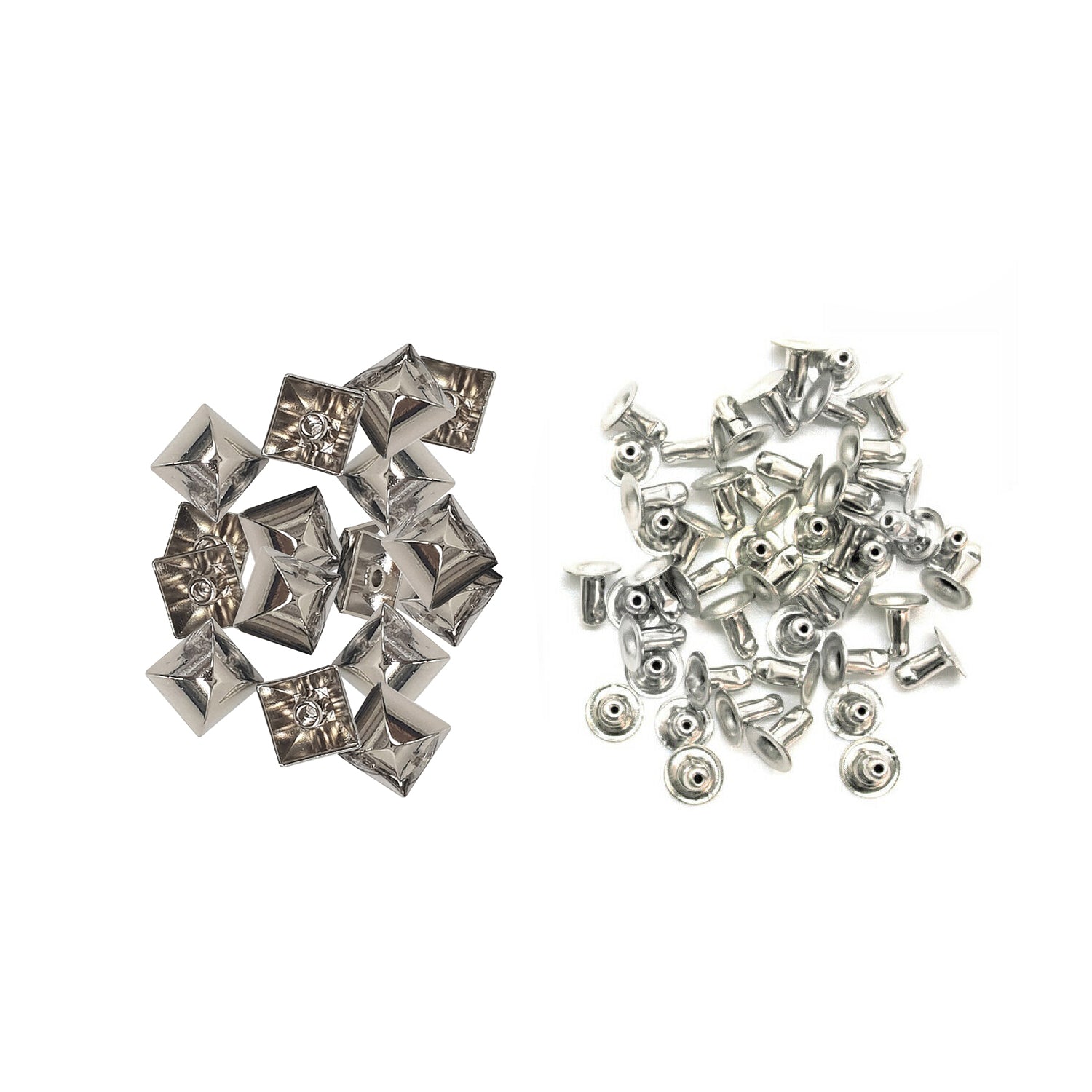 15mm Plastic Pyramids with Rivets (Pack of 100)
