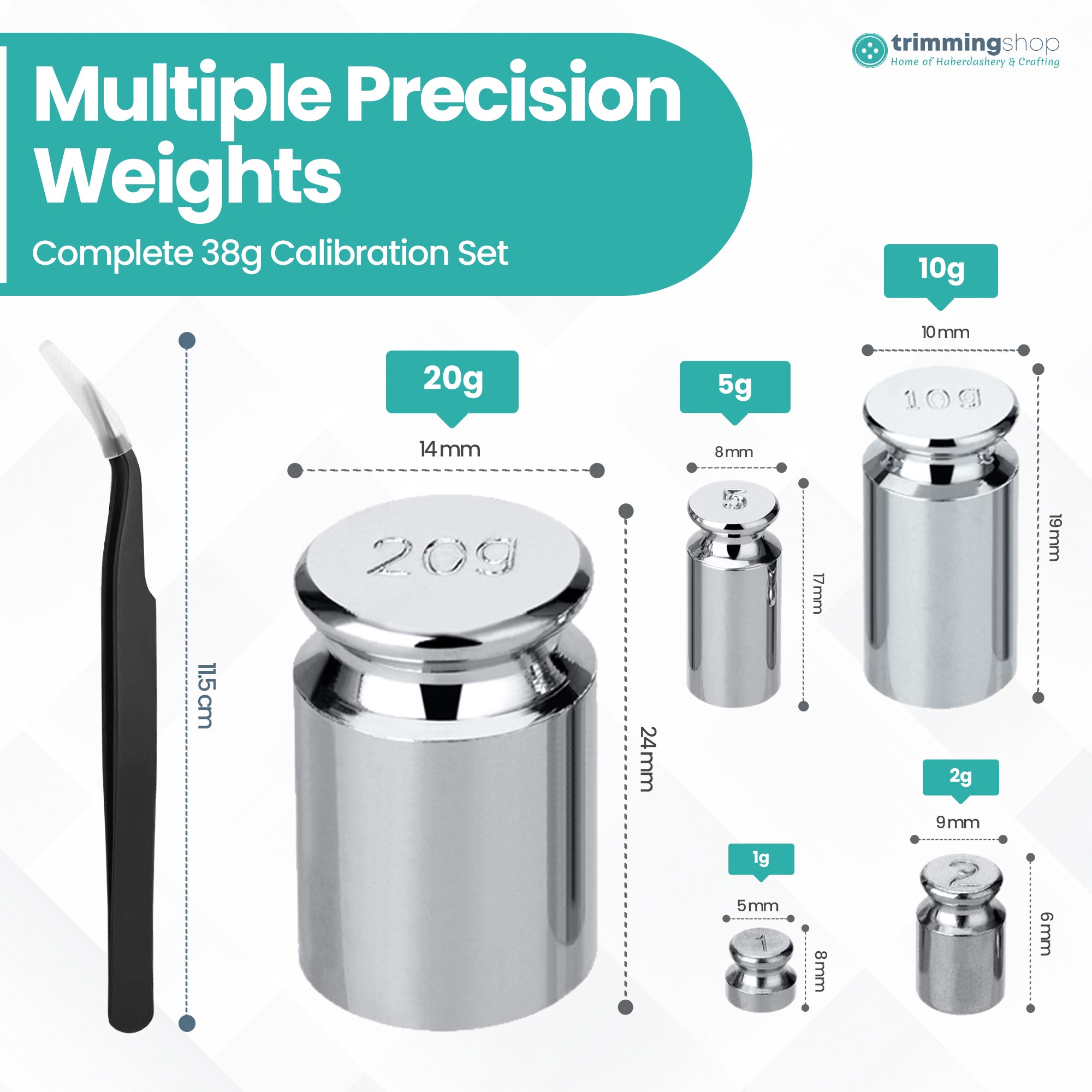 Precision Stainless Steel Calibration Weights Set