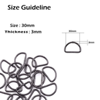 Non-Welded Metal D-Rings (Pack of 10)