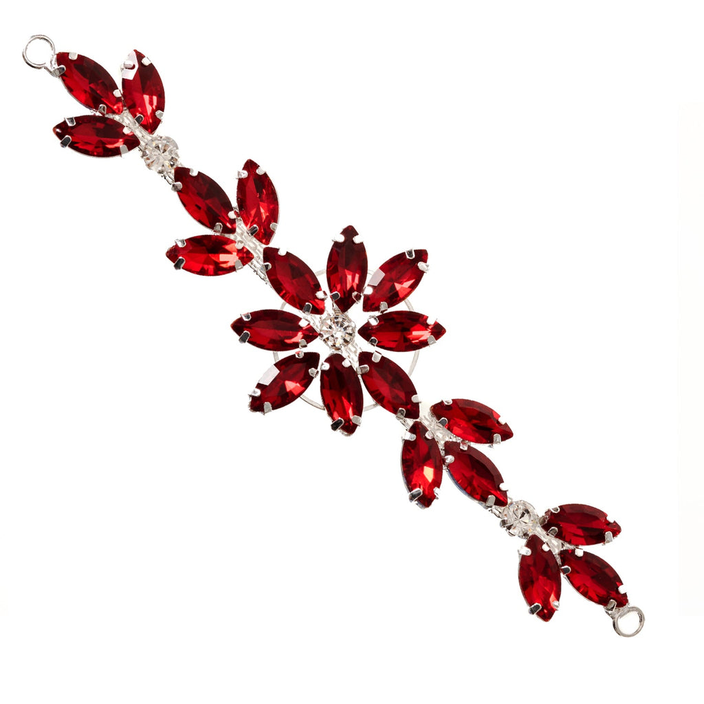 Sew-On Diamante Flower Motif