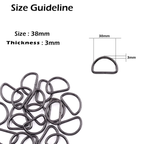 Non-Welded Metal D-Rings (Pack of 10)
