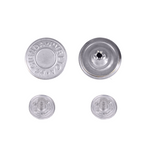 Brass Jeans Button Fasteners with Aluminium Back Pin - (Pack of 10)