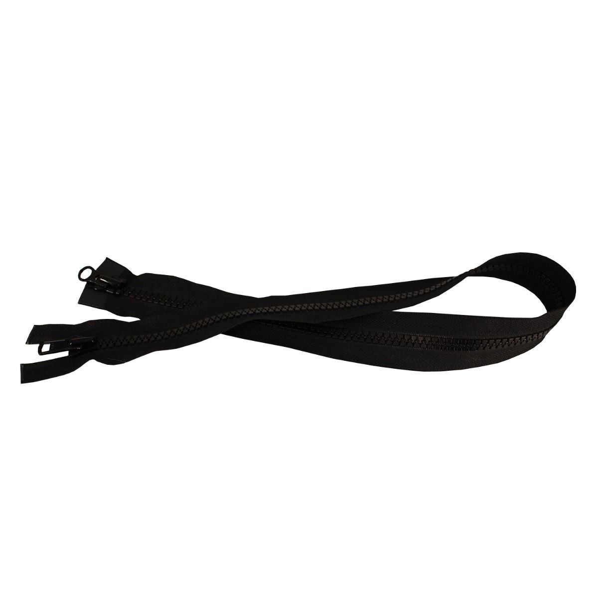 YKK Plastic Two-Way Open-End VISLON Zip, Black - 26" / 66cm