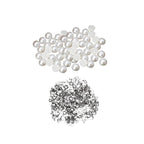 Half Round Pearl Rivet Studs with Base Pin (Pack of 100)