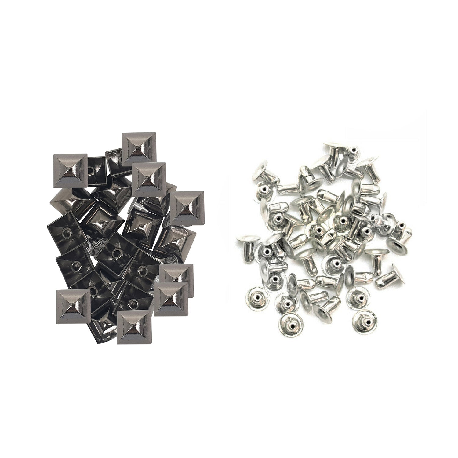 15mm Plastic Pyramids with Rivets (Pack of 100)