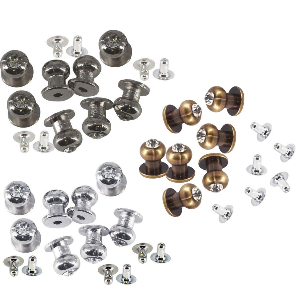 Diamante Studded Chicago Rivets (Pack of 100)