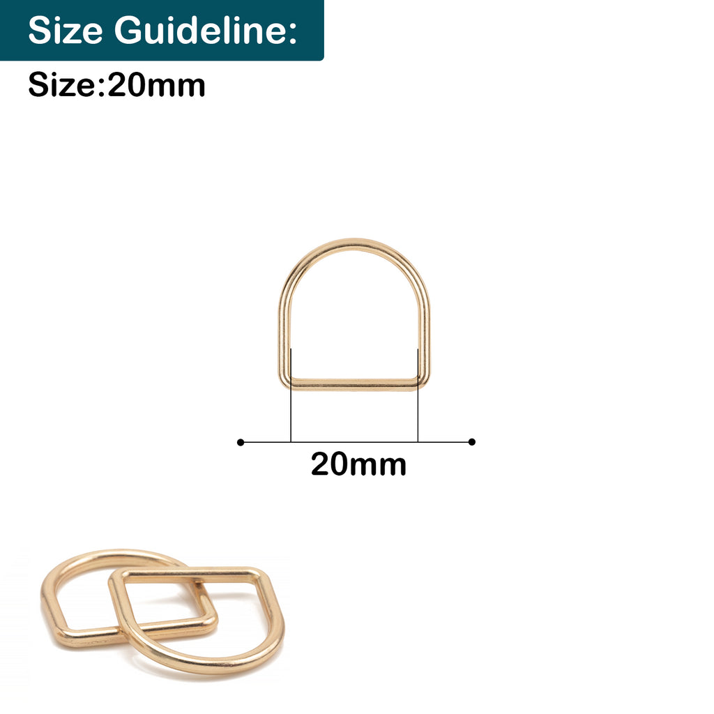 Welded Metal D-Rings - (Pack of 10)