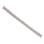 Iron-On Floral Design Diamante Motif - 460mm x 35mm