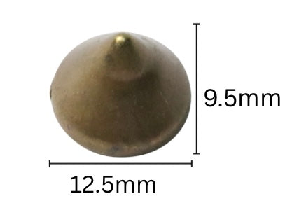 Plastic Low Cone Punk Studs with Base Pin - (Pack of 100)