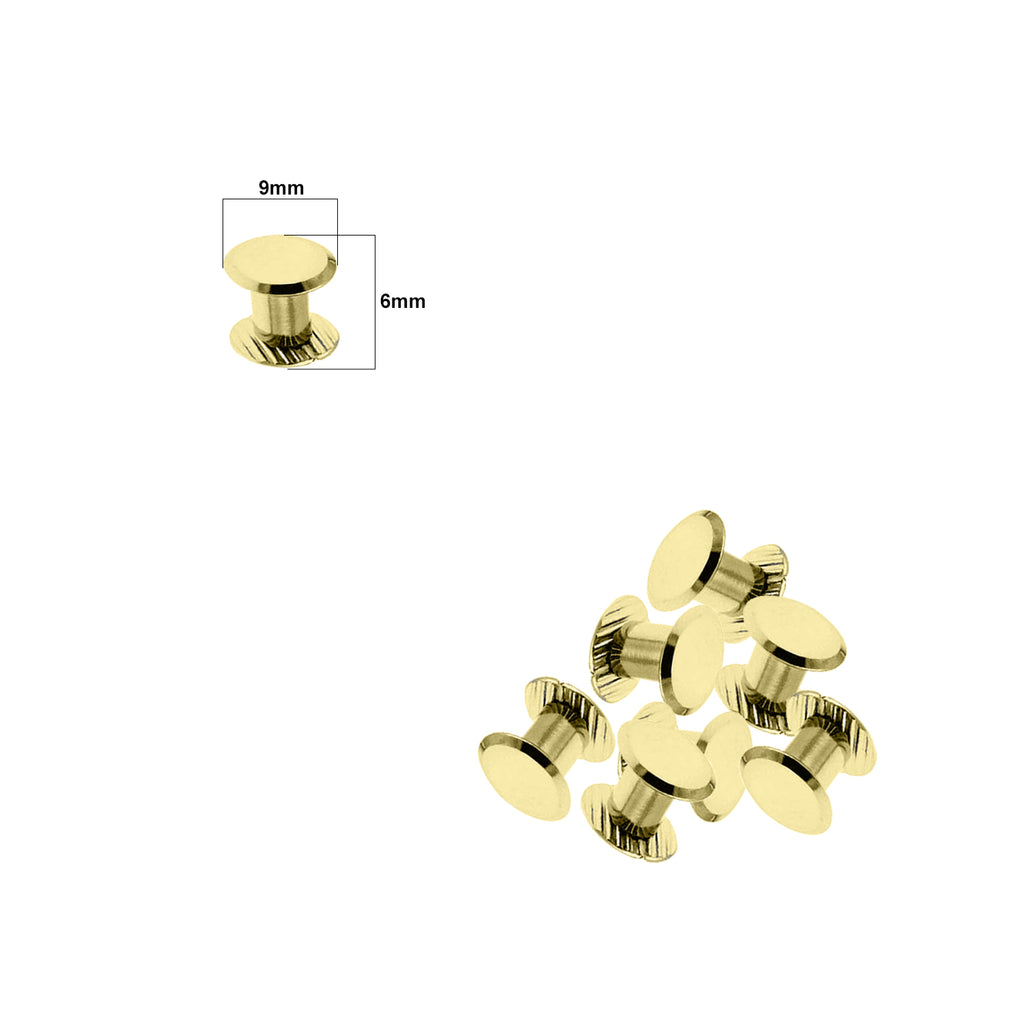 Chicago Screw Flat Head Rivets (Pack of 10)