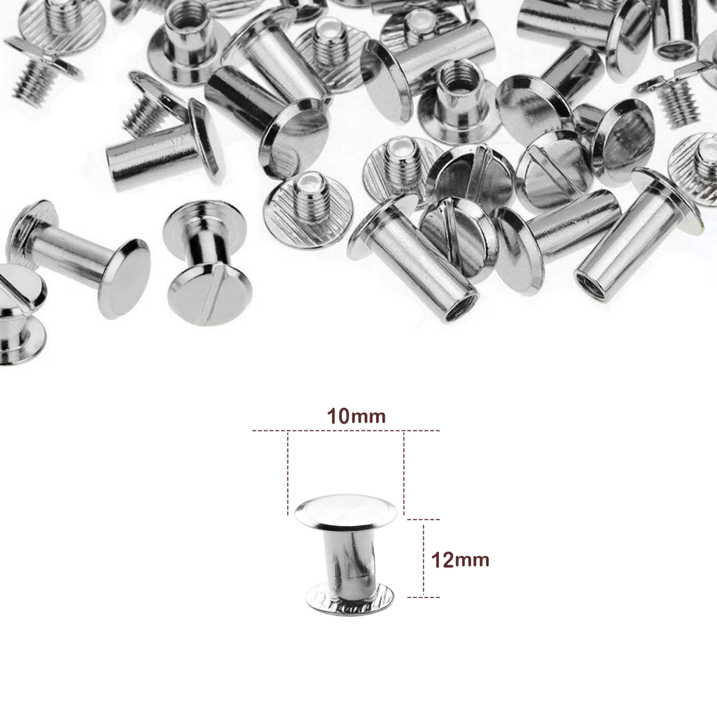 Chicago Screw Flat Head Rivets (Pack of 10)