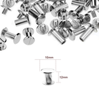 Chicago Screw Flat Head Rivets (Pack of 10)