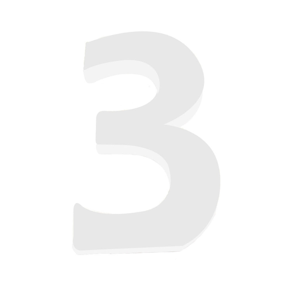 Large Wooden Flat Bottom Number