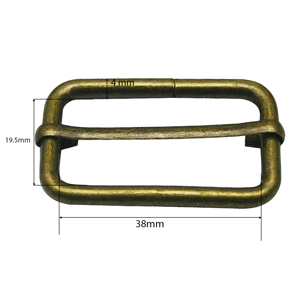 Non-Welded Metal Triglide Slider Buckles (Pack of 2)
