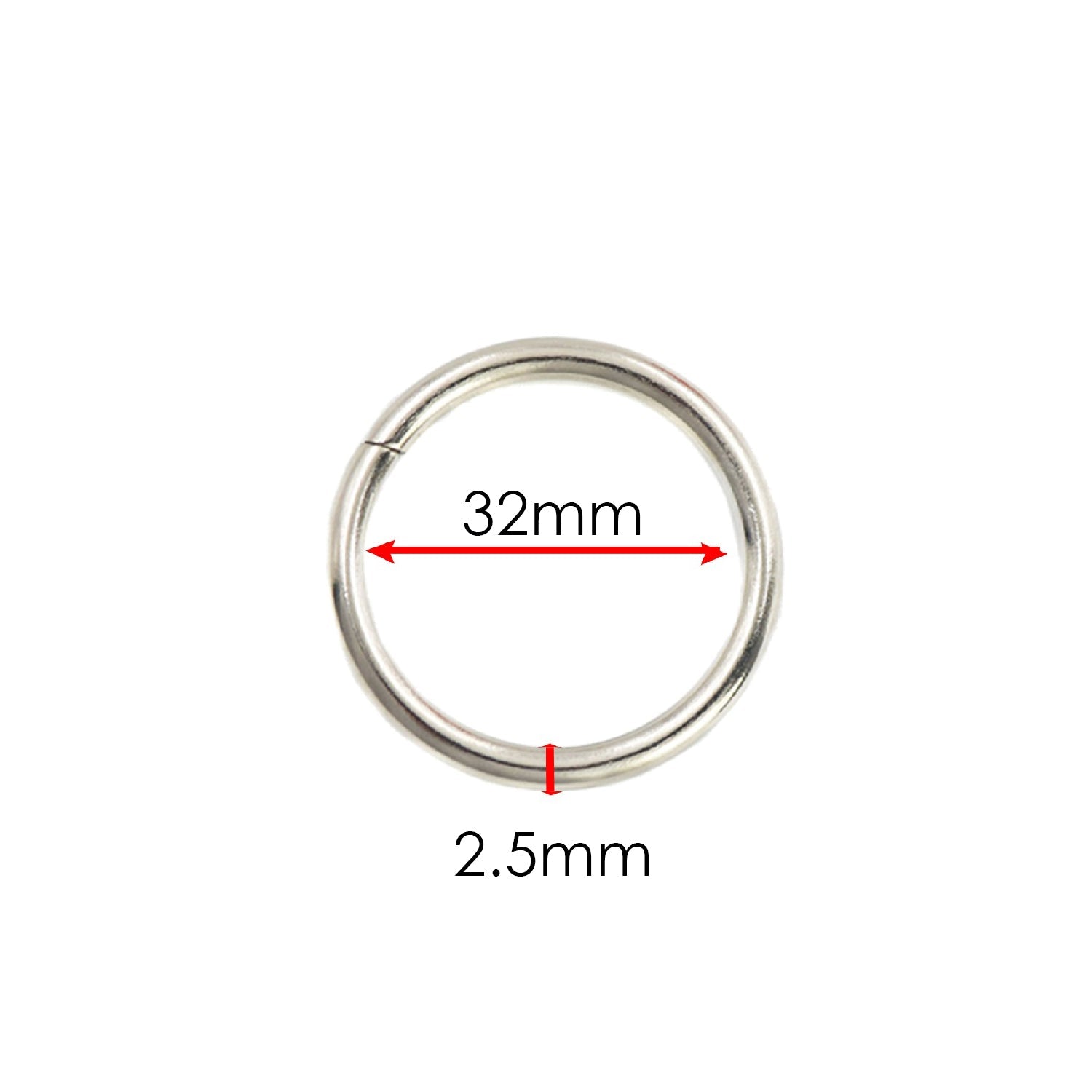 Stainless Steel Non-Welded O Rings - (Pack of 2)