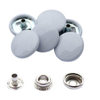 15mm Press Studs with Colour Caps and Silver Components - Small (10 Sets)