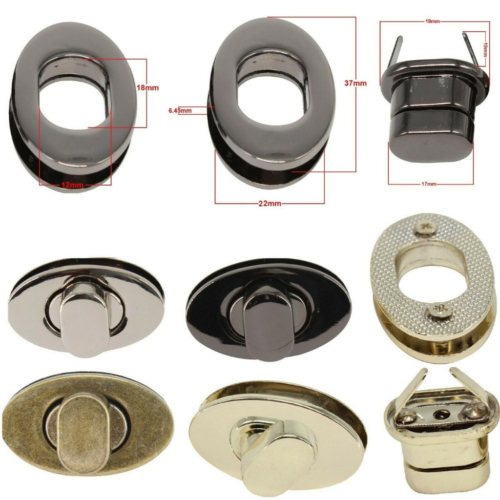 15mm Oval Twist and Turn Clasp - (Pack of 1)