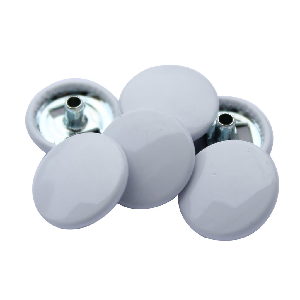Spring Press Cap 15mm 4-Part S Spring Press Studs with Colour Caps and Silver Components ...