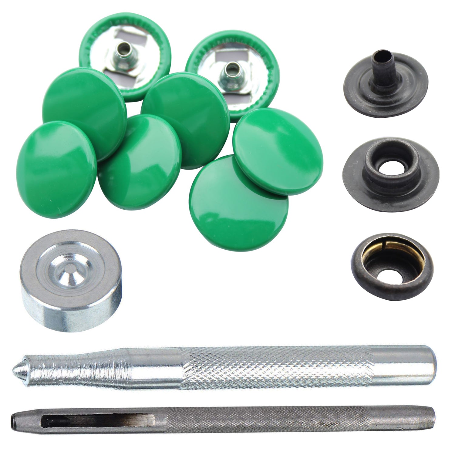 4-Part Press Studs with Hand Fixing Tool - Small