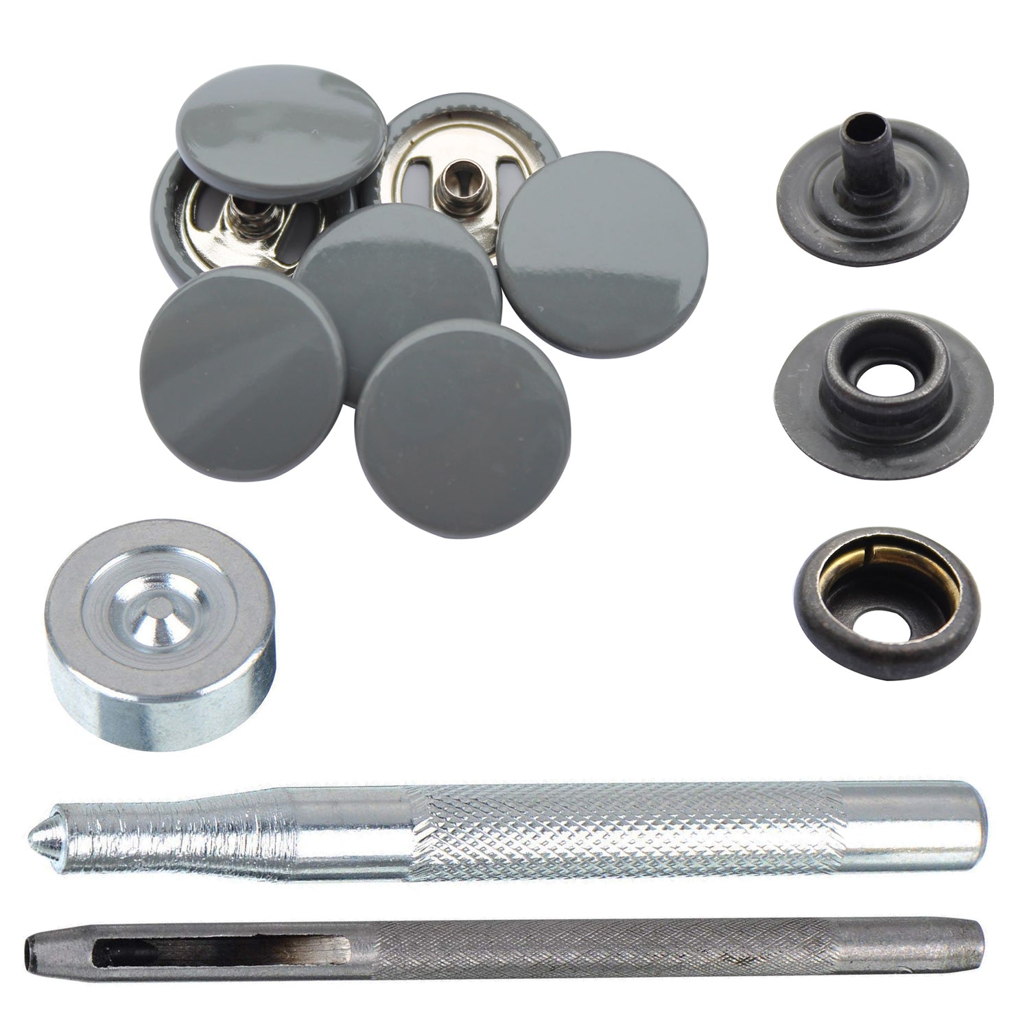 4-Part Press Studs with Hand Fixing Tool - Small