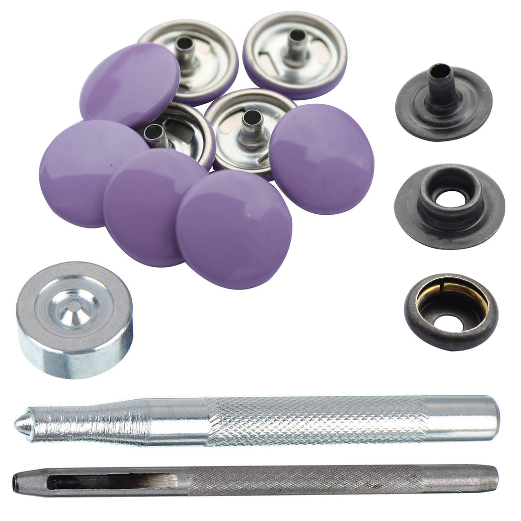 4-Part Press Studs with Hand Fixing Tool - Small