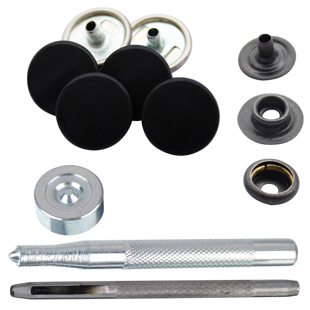 4-Part Press Studs with Hand Fixing Tool - Small