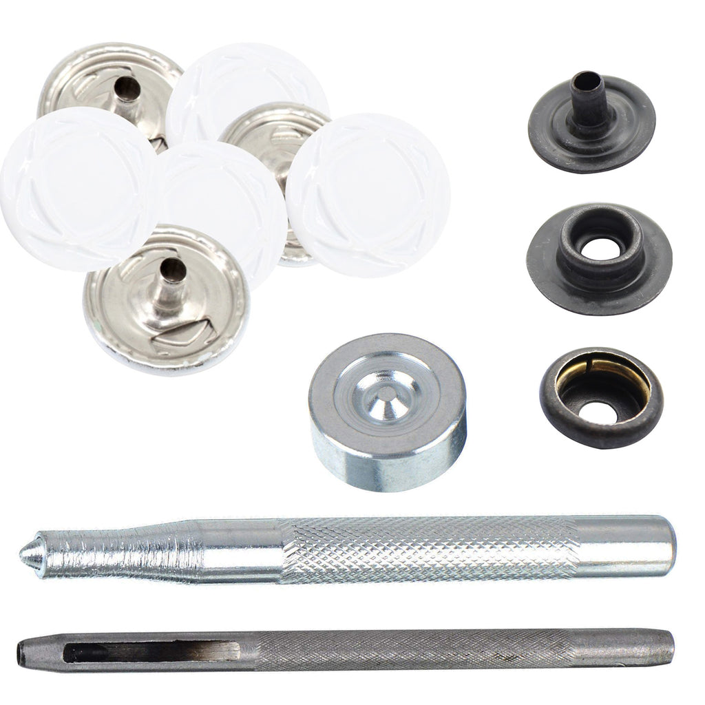 4-Part Press Studs with Hand Fixing Tool - Small