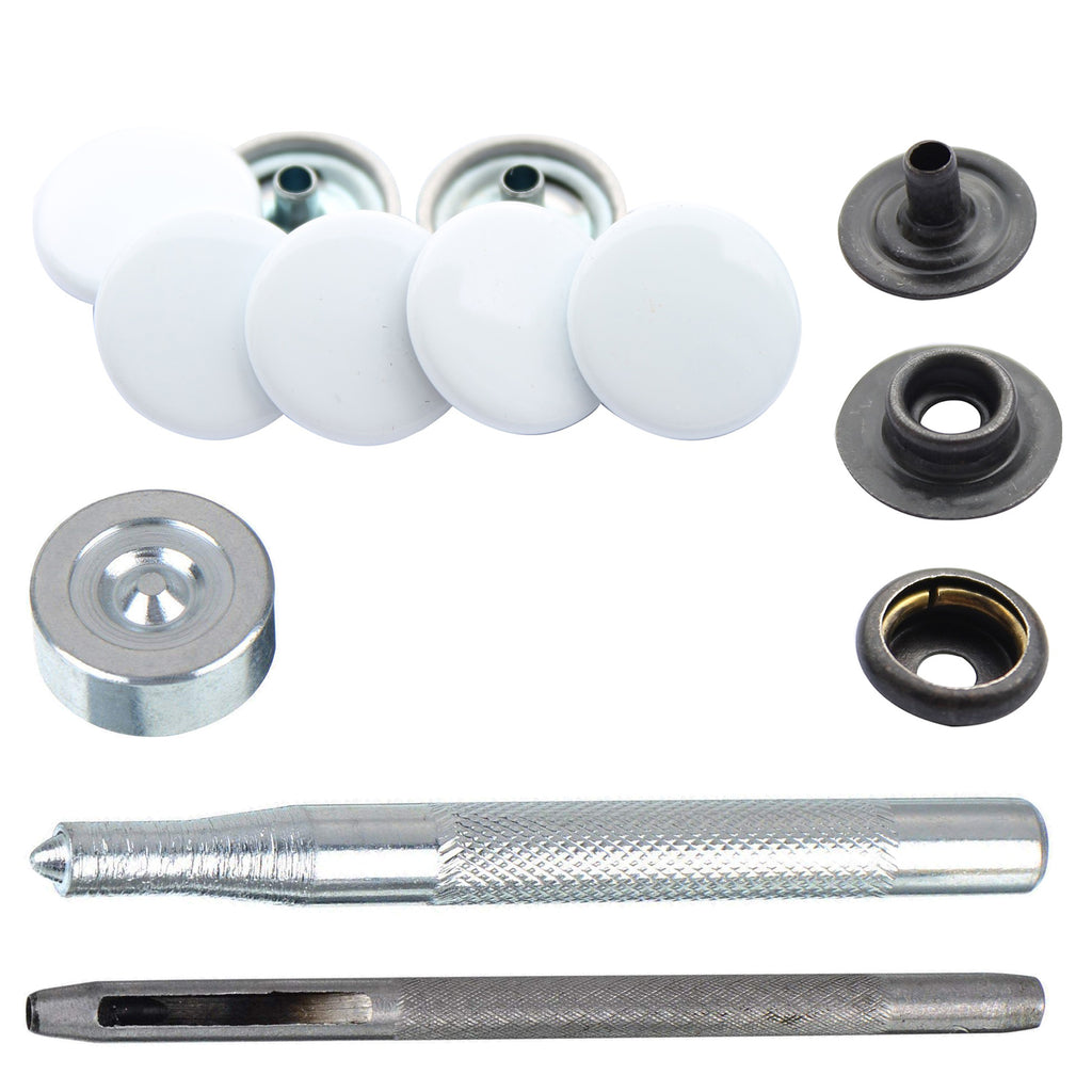 4-Part Press Studs with Hand Fixing Tool - Small