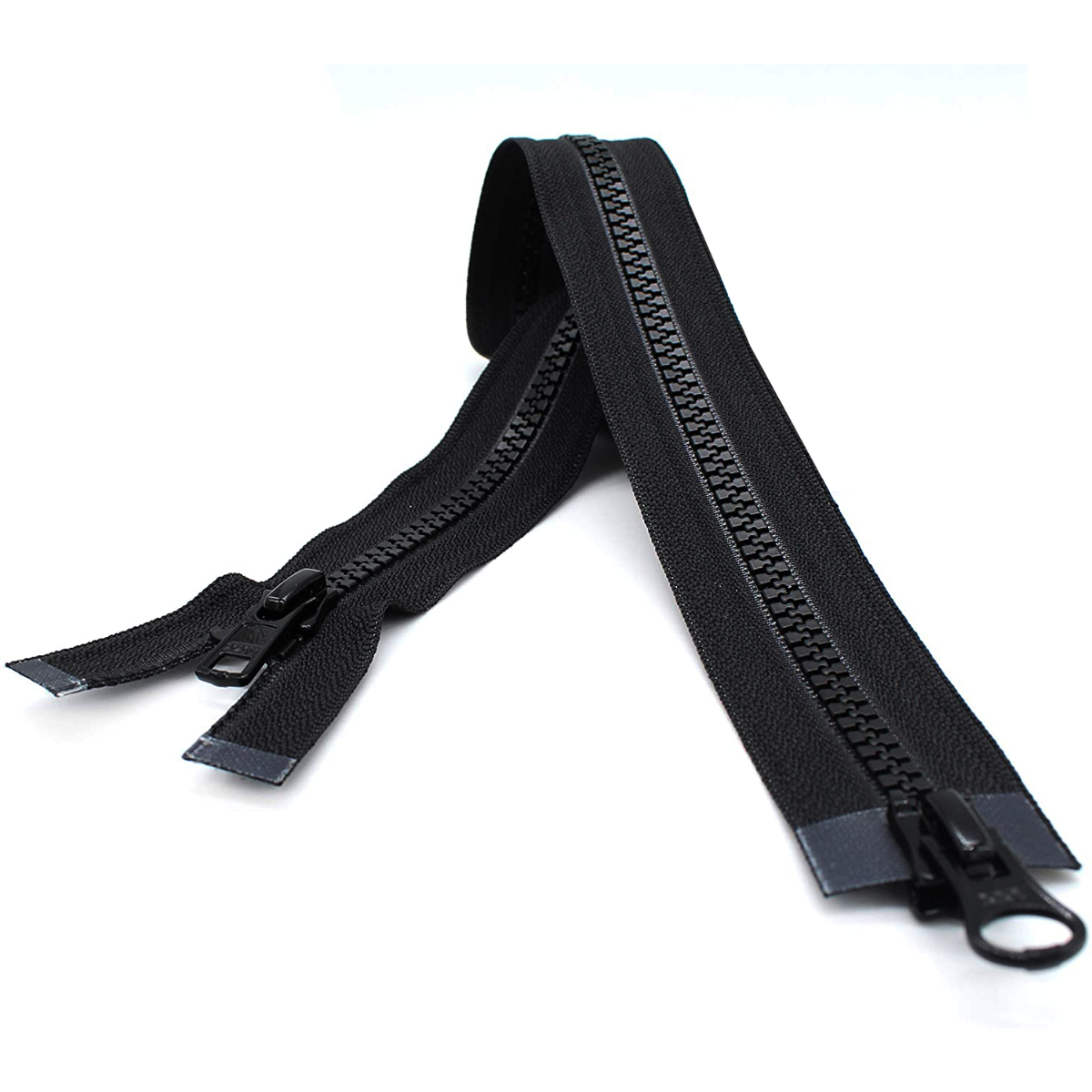 YKK Plastic Two-Way Open-End VISLON Zip, Black - 26" / 66cm