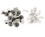 14mm Silver Closed-Top Jeans Buttons with Pins (Pack of 10)
