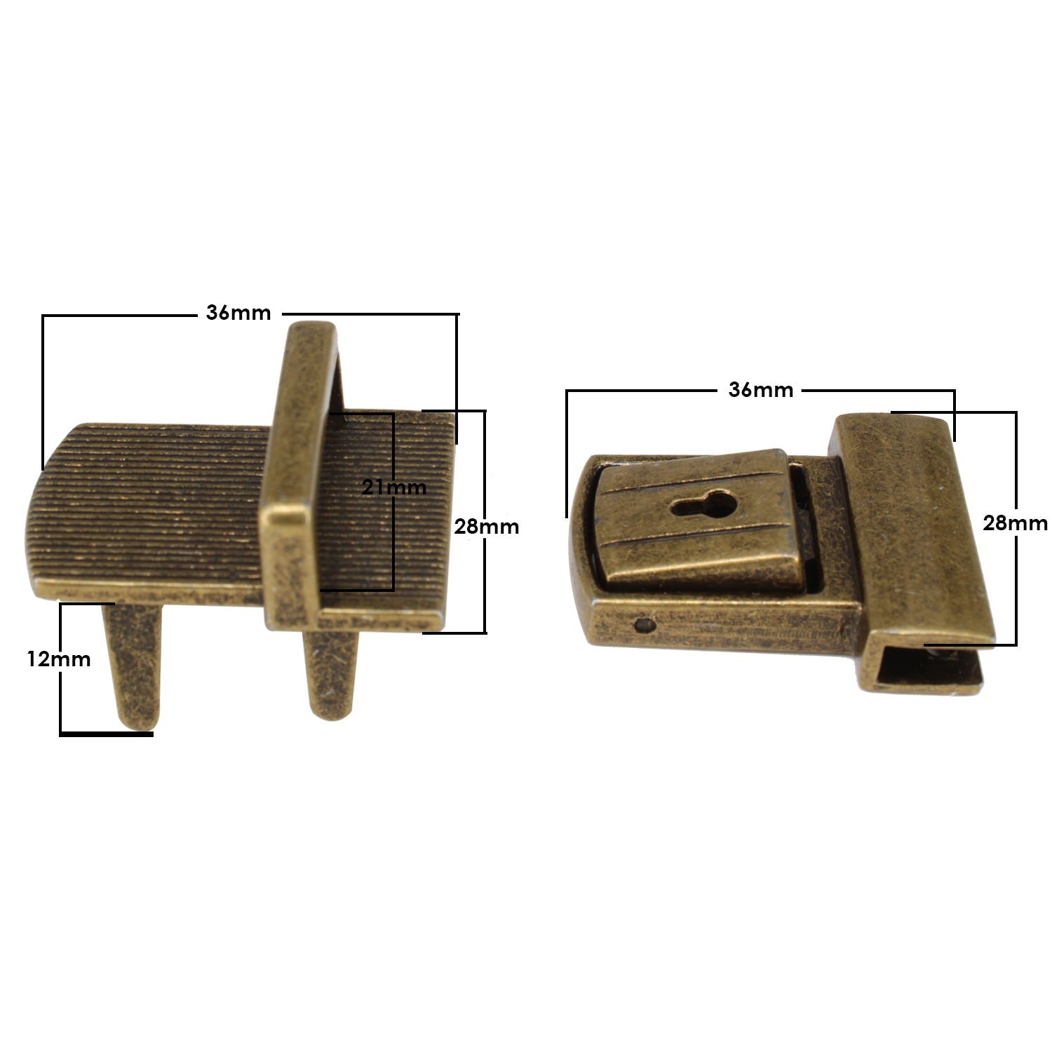 36mm x 28mm Tuck Lock Clasp